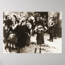 Warsaw Ghetto Uprising Photo from Jurgen Stroop Print