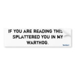 Warthog Splatter Bumper Sticker bumper stickers