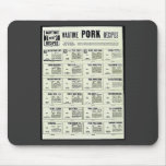 Wartime Pork Recipes Mouse Pads