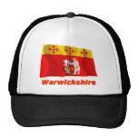 Warwickshire Waving Flag with Name Trucker Hats