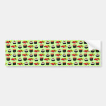 Wasabi Green Sushi Bumper Stickers