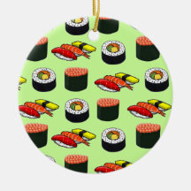 Wasabi Green Sushi Christmas Tree Ornament