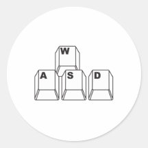 WASD ROUND STICKERS