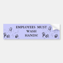 Wash Hands Bathroom Sticker Bumper Sticker