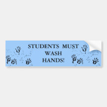 Wash Hands Bathroom Sticker Bumper Sticker