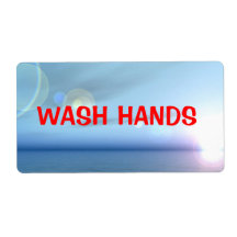 Wash Hands label
