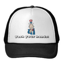 Wash Hands Reminder from Uncle Sam Mesh Hat