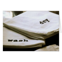 wash n dry note card