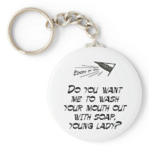 Wash your mouth out with soap keychains