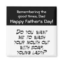 Wash your mouth out with soap refrigerator magnets