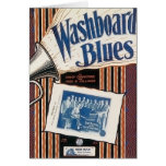 Washboard Blues Vintage Song sheet Cover Greeting Card