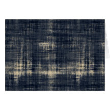 Washed Out Dark Blue Fabric Greeting Cards