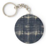 Washed Out Dark Blue Fabric Key Chains