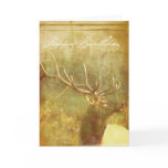 Washed Painted Elk Birthday Card