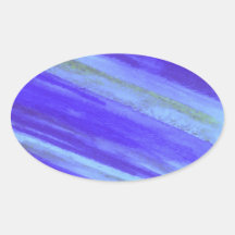 WASHED UP - Bold Blue Stripes Abstract Watercolor Stickers