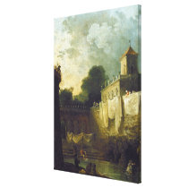 Washerwomen in the Moat of an Italian Villa canvas prints