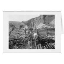 Washing Gold In Alaska 1916 Greeting Card