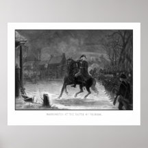 Washington à la bataille de Trenton Affiche