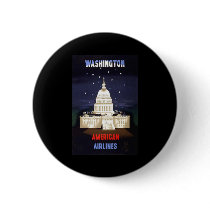 Washington American Airlines Pinback Buttons