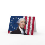 Washington and The American Flag Card