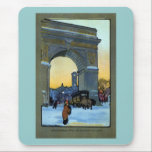 Washington Arch at Winter Twilight mousepads