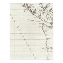 Washington, British Columbia, Vancouver map Postcard