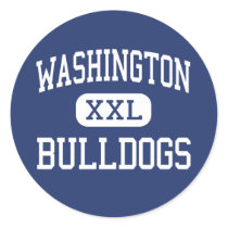 Washington - Bulldogs - High - Atlanta Georgia Round Sticker