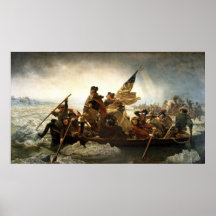 Washington croisant le Delaware Poster