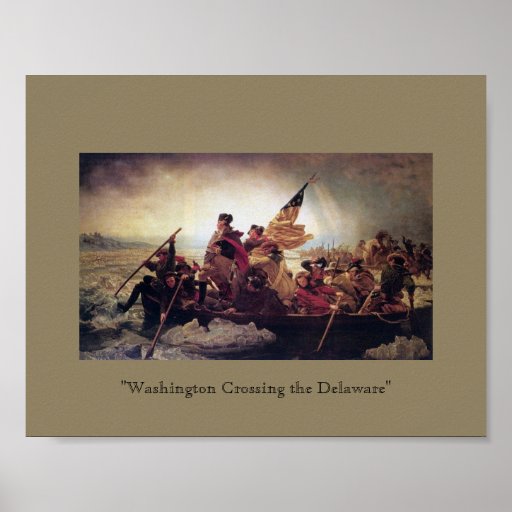 Washington croisant le Delaware Posters