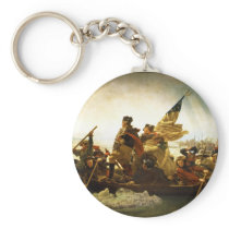 Washington Crossing the Delaware by Emanuel Leutze Key Chain