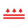 washington d.c. christmas round stickers