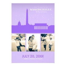 Washington D.C. Wedding Save-the-date Custom Invites