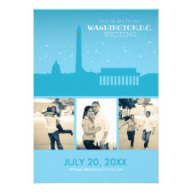 Washington D.C. Wedding Save-the-date Custom Announcements