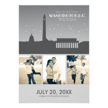Washington D.C. Wedding Save-the-date Personalized Invites