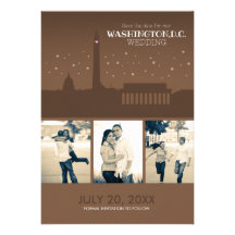 Washington D.C. Wedding Save-the-date Invitations