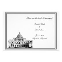 Washington DC Destination Wedding Save the Date Invite