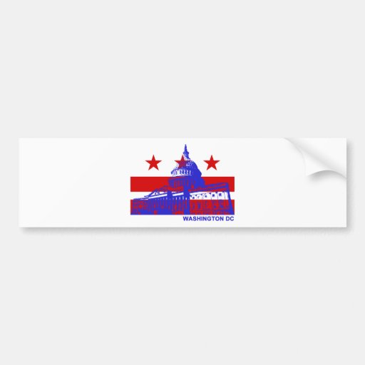 Washington DC Flag Bumper Stickers