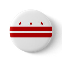 Washington DC Flag Pinback Buttons