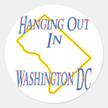 Washington DC - Hanging Out Round Sticker