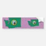 Washington Flag Map Bumper Stickers