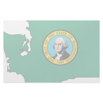 Washington Flag Map Personalized Stationery