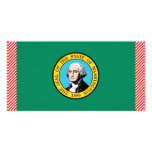 Washington Flag Personalized Photo Card