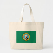 Washington Flag Tote Bags