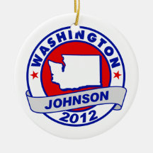 Washington Gary Johnson Christmas Ornaments