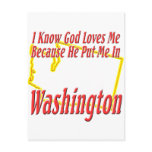 Washington - God Loves Me Postcards