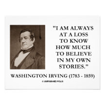 Washington Irving Always At A Loss Believe Stories Personalized Announcement