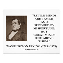 Washington Irving Little Minds Great Minds Quote Personalized Invitation
