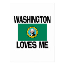 Washington Loves Me Post Card