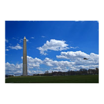 Washington Monument and Marine One Helicopter posters