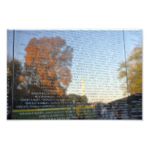 Washington Monument Reflecting on Vietnam Memorial Art Photo